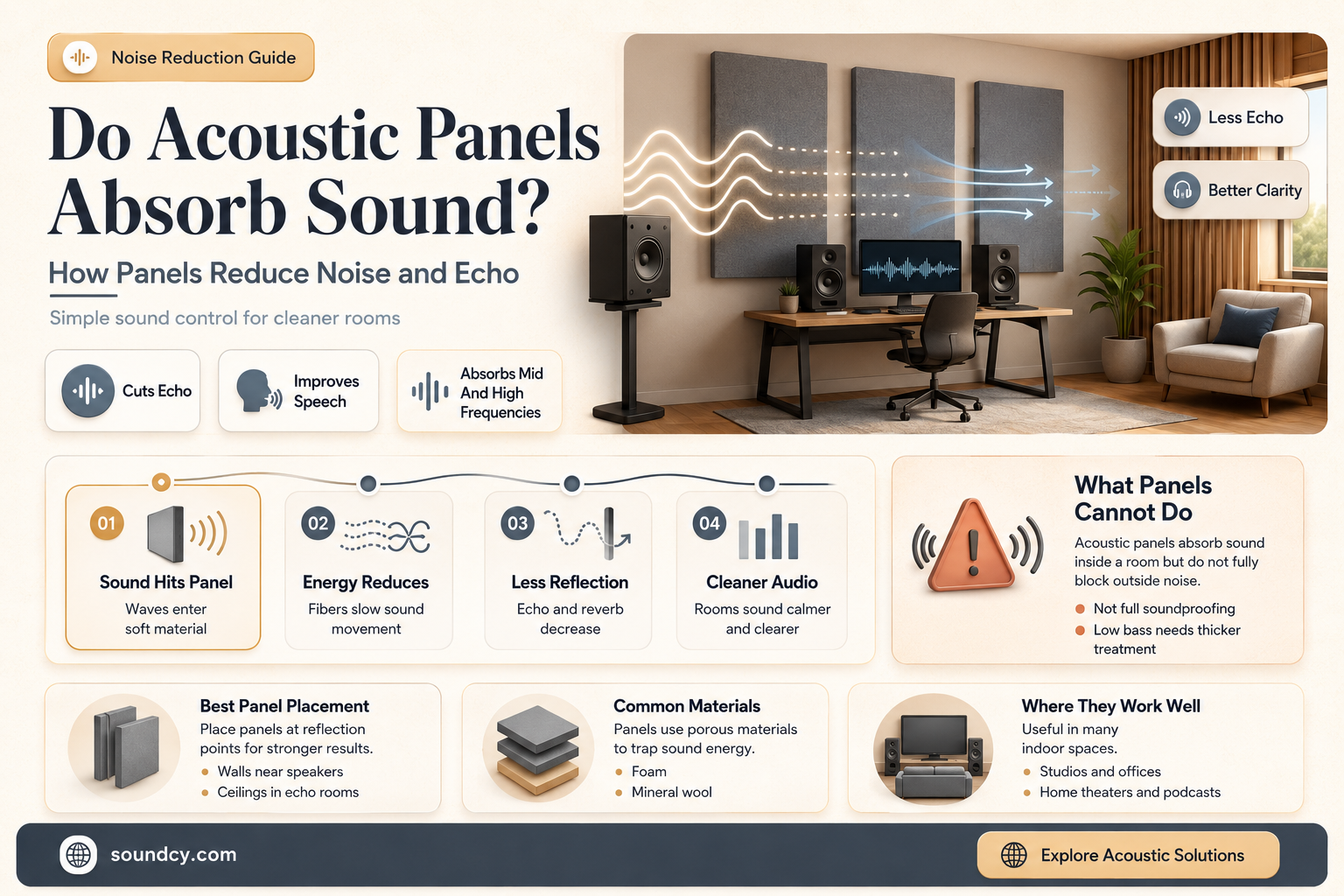 do acoustic panels absorb sound