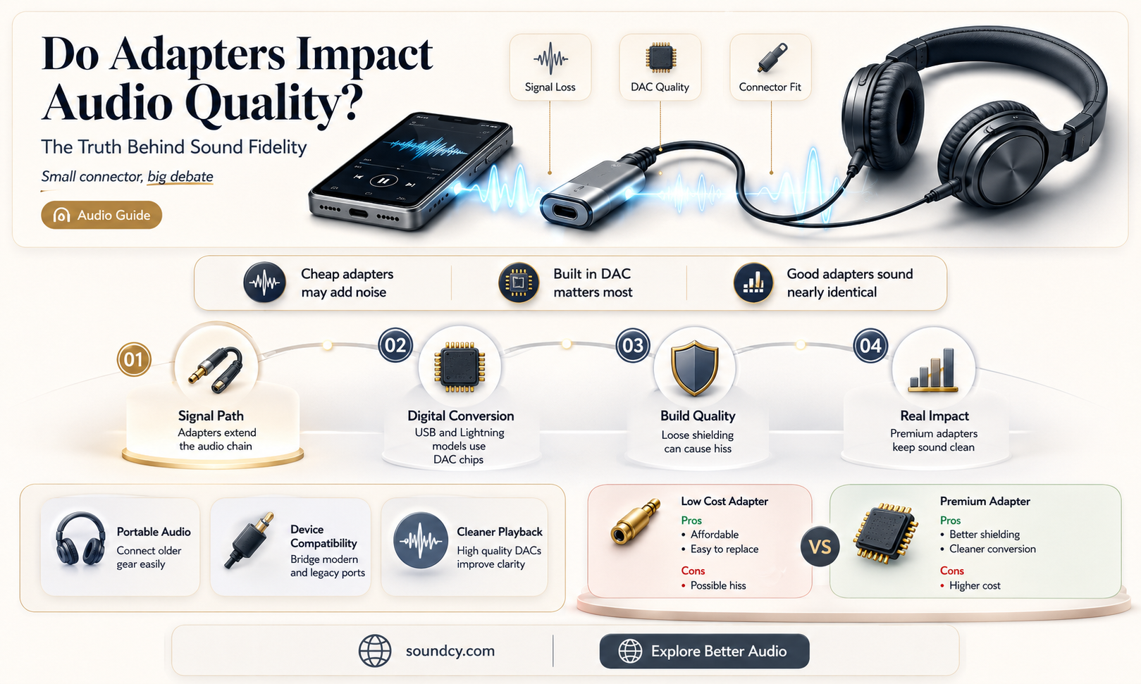do adapters affect sound quality