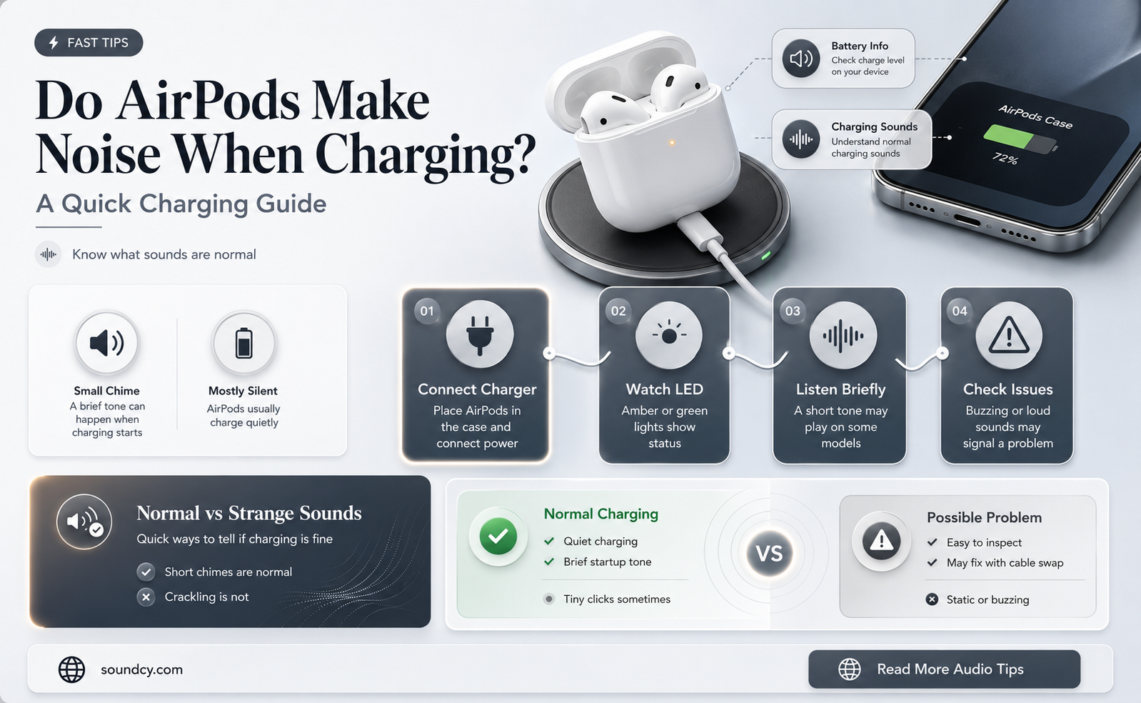 do airpods make a sound when you charge them