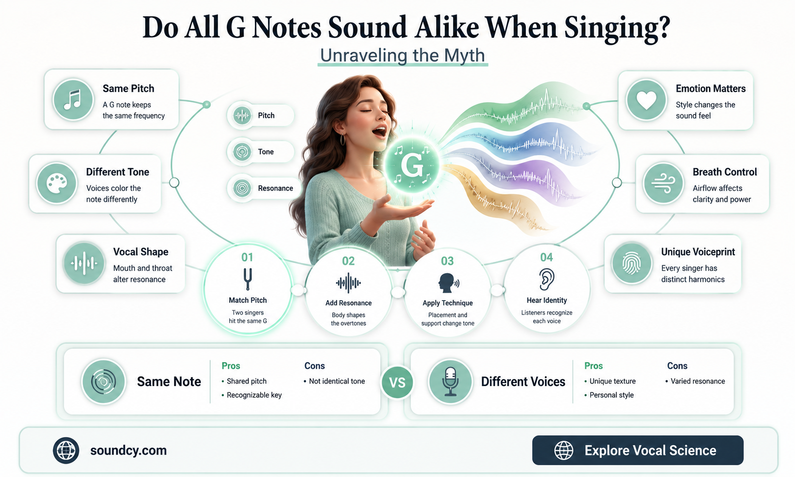 do all g notes sound the same when singing