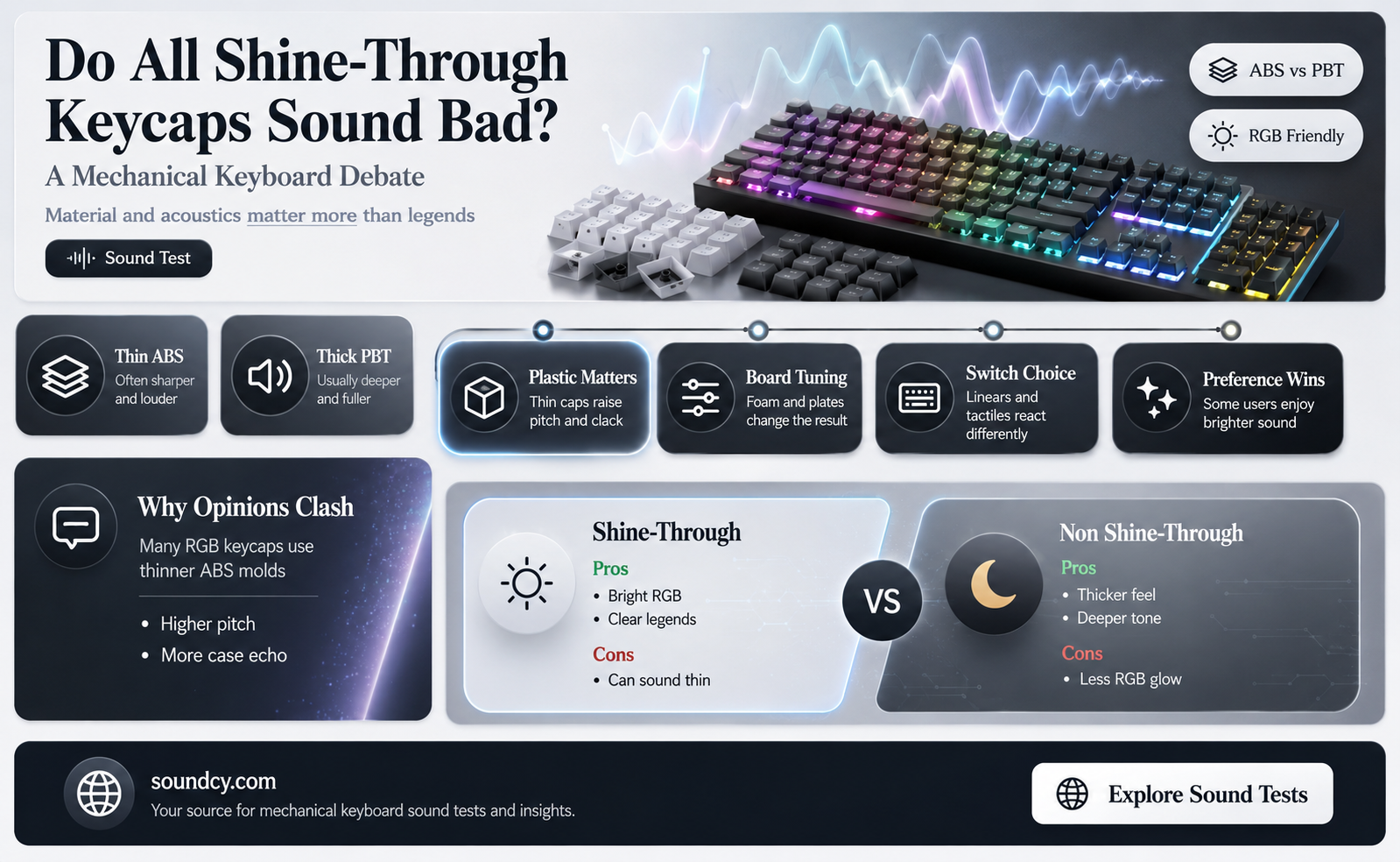 do all shine through key caps sound like shit