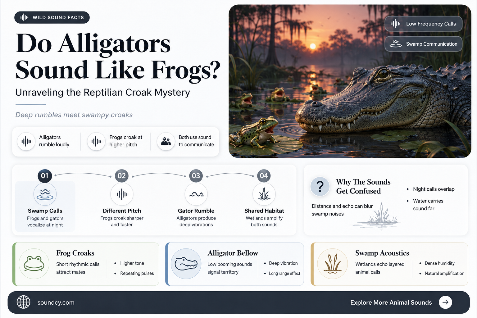 do alligators sound like frogs