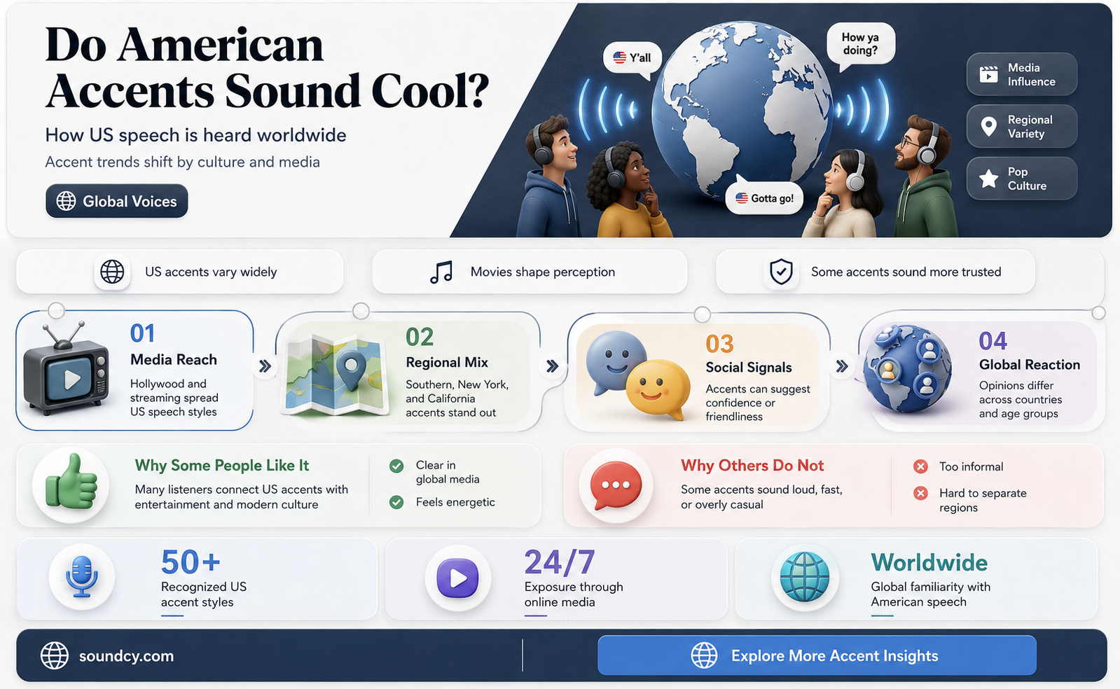 do american accents sound cool