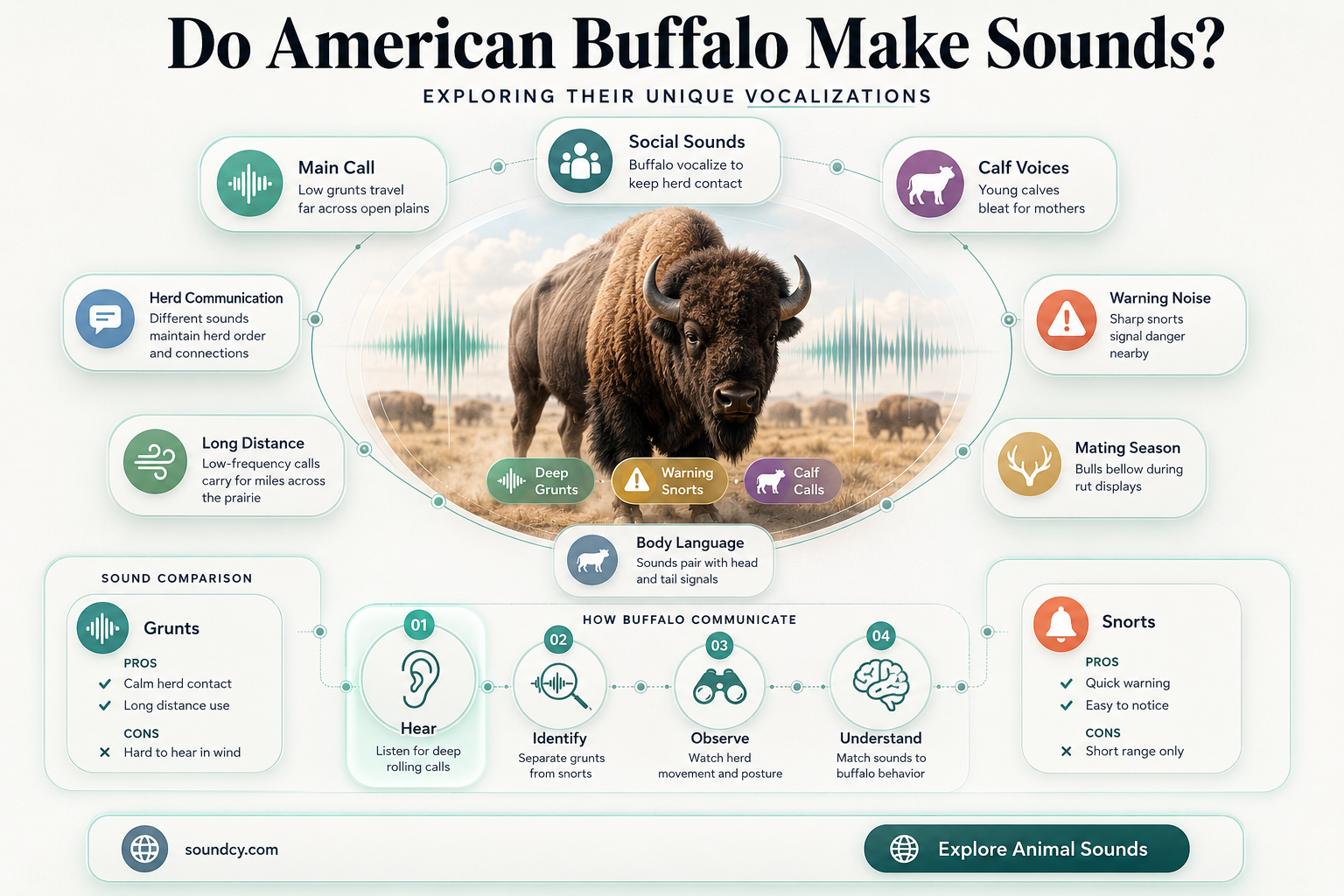 do american bufdalo make sounds