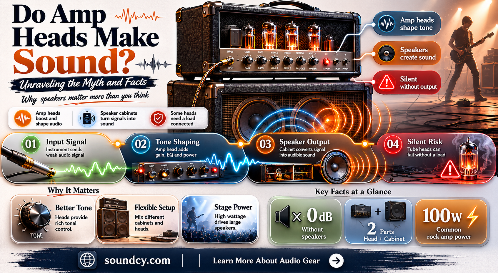 do amp heads make sound