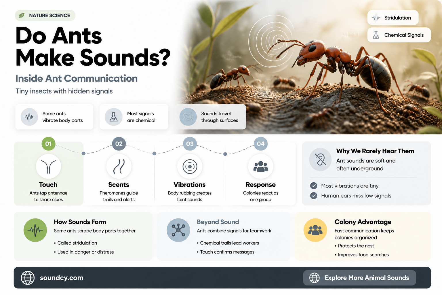 do ants make any sounds