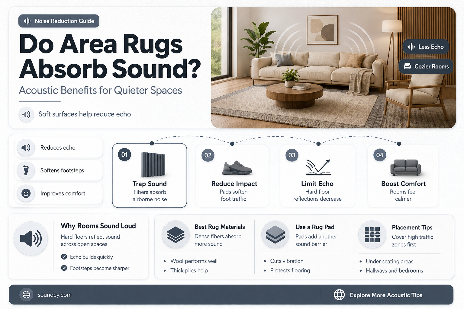 do area rugs absorb sound