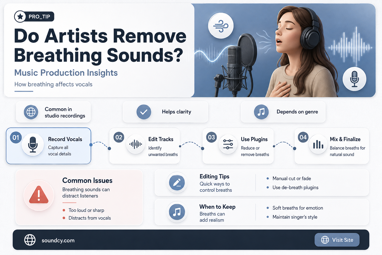 do artists remove breathing sounds