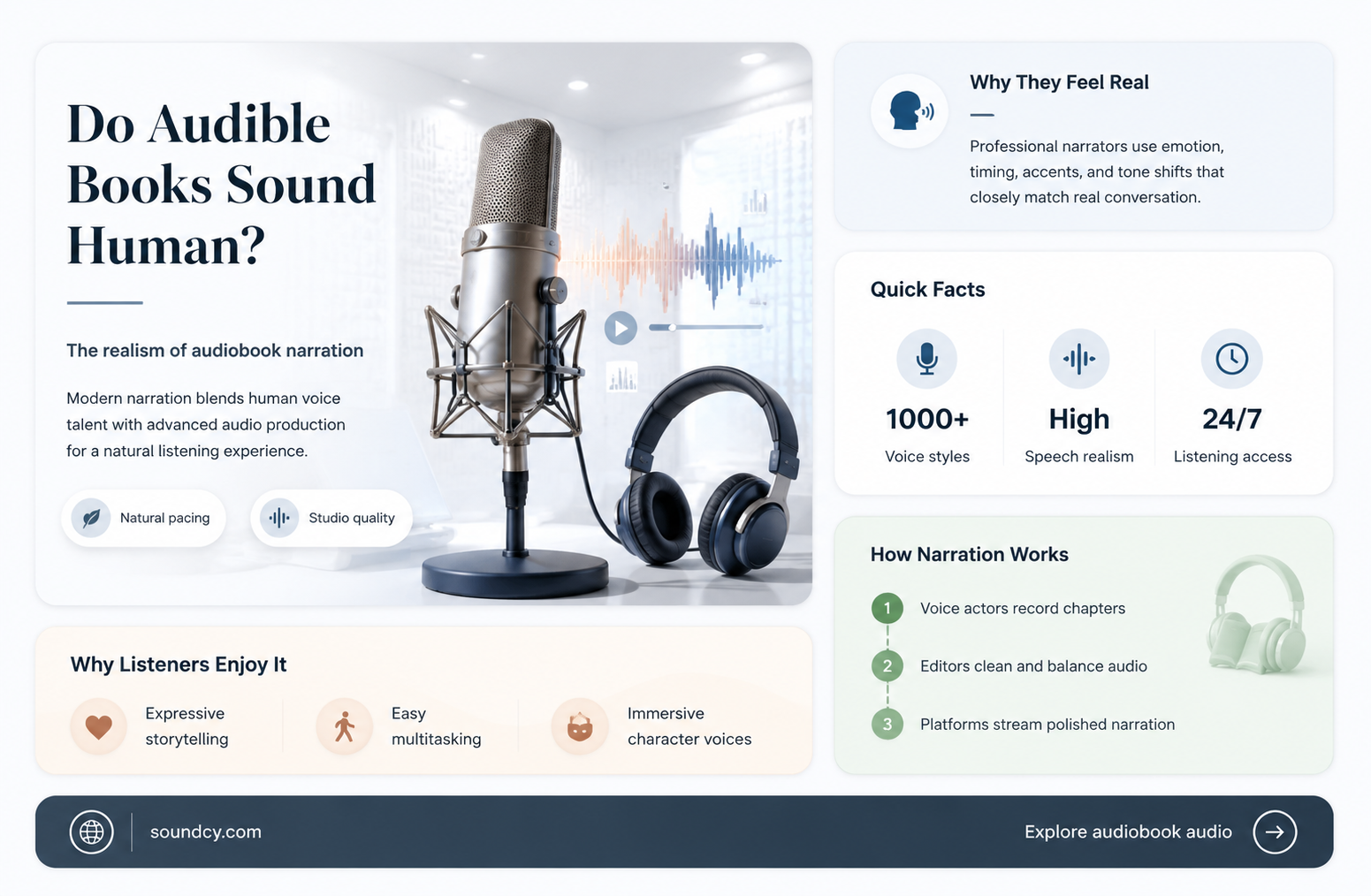 do audible books sound human