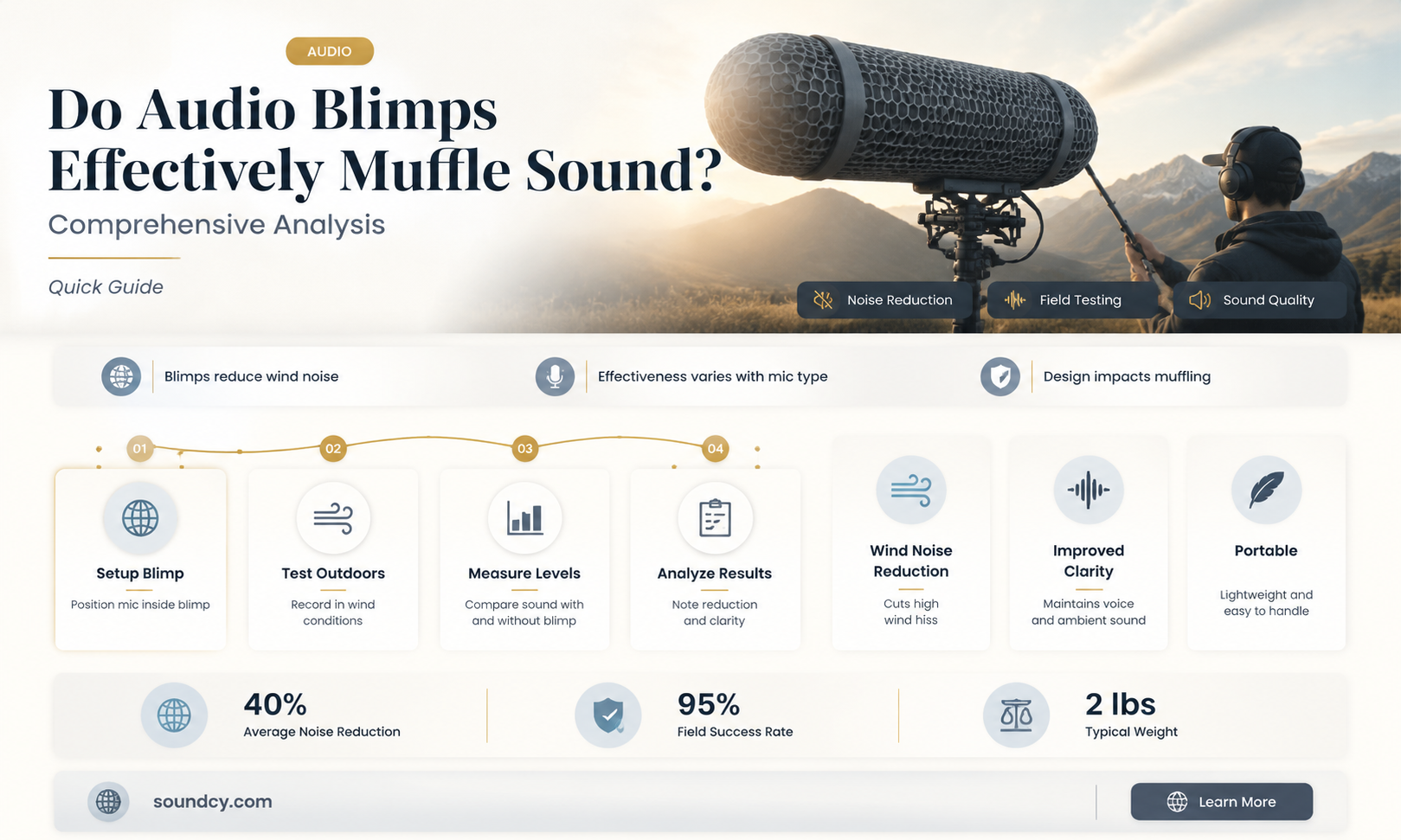 do audio blimps muffle sound