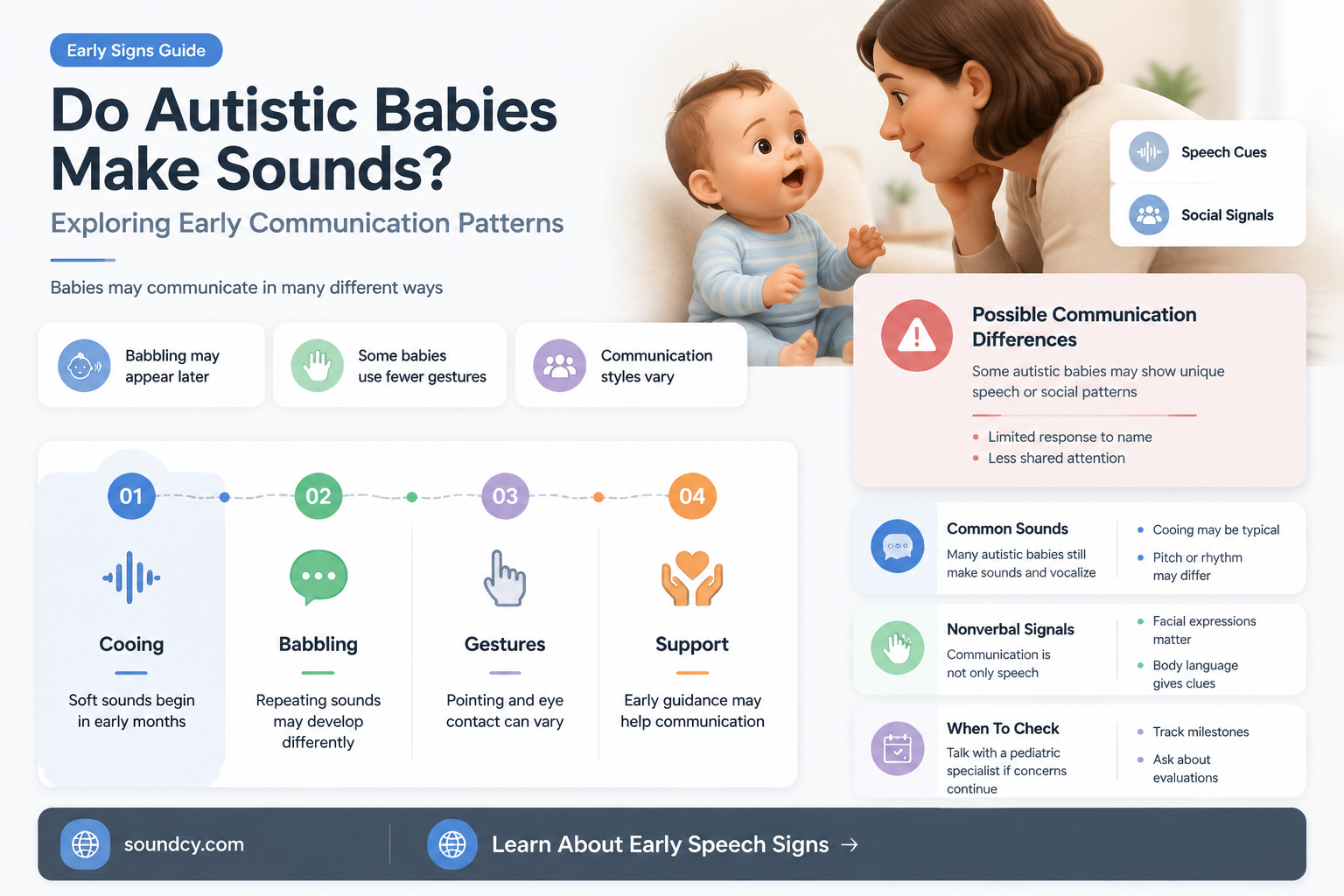 do autistic babies make sounds