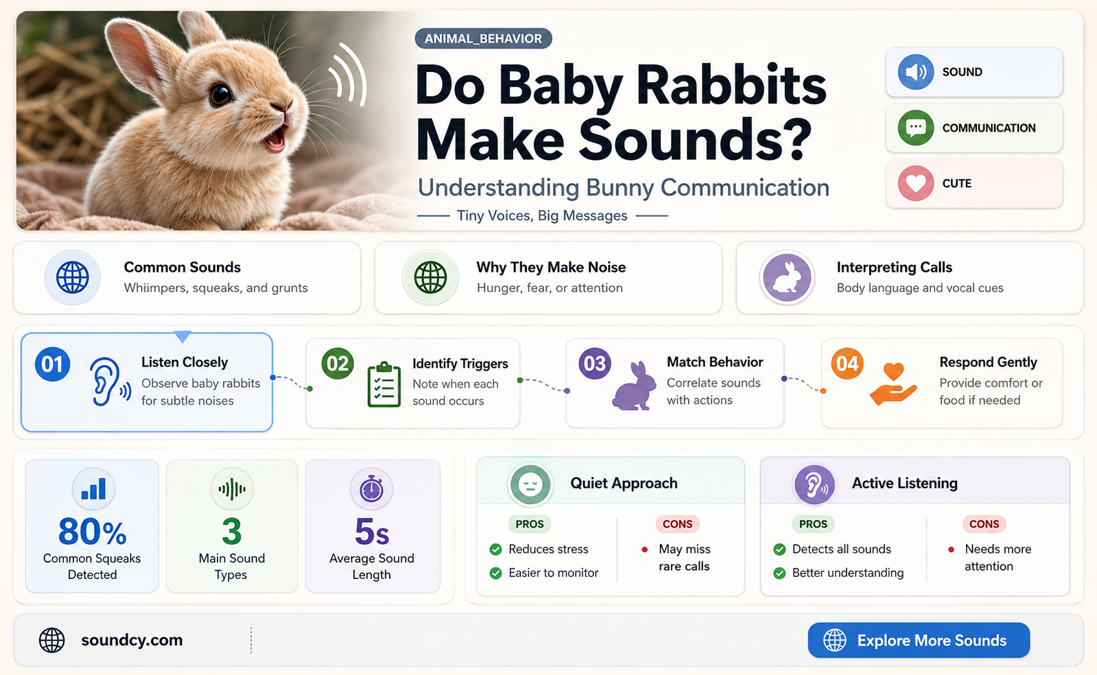 do baby rabbits make sounds