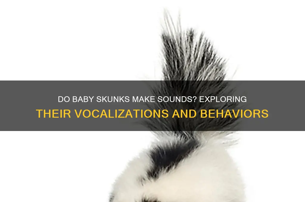 do baby skunks make sounds