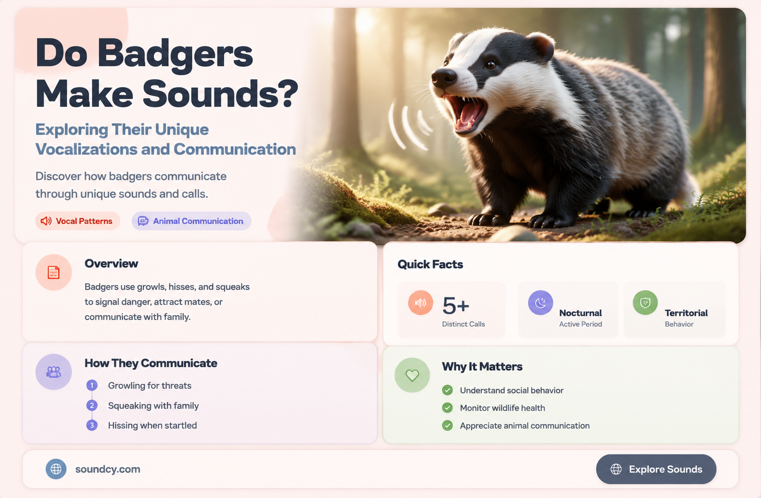 do badgers make a sound