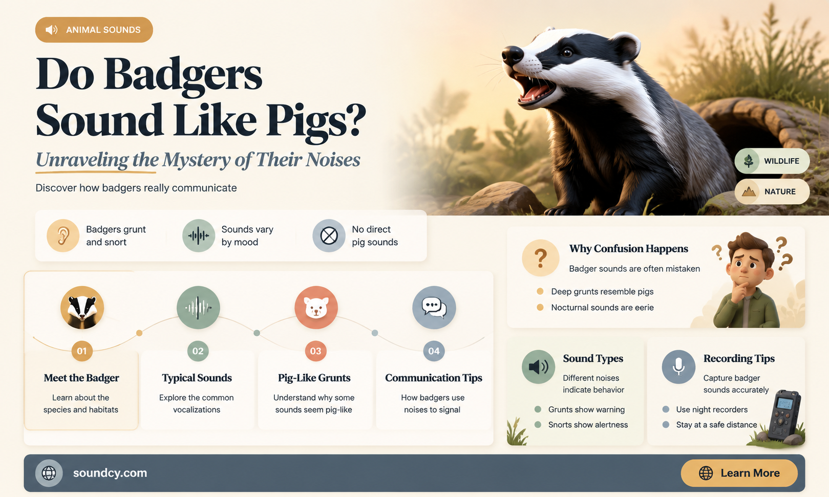 do badgers sound like pigs