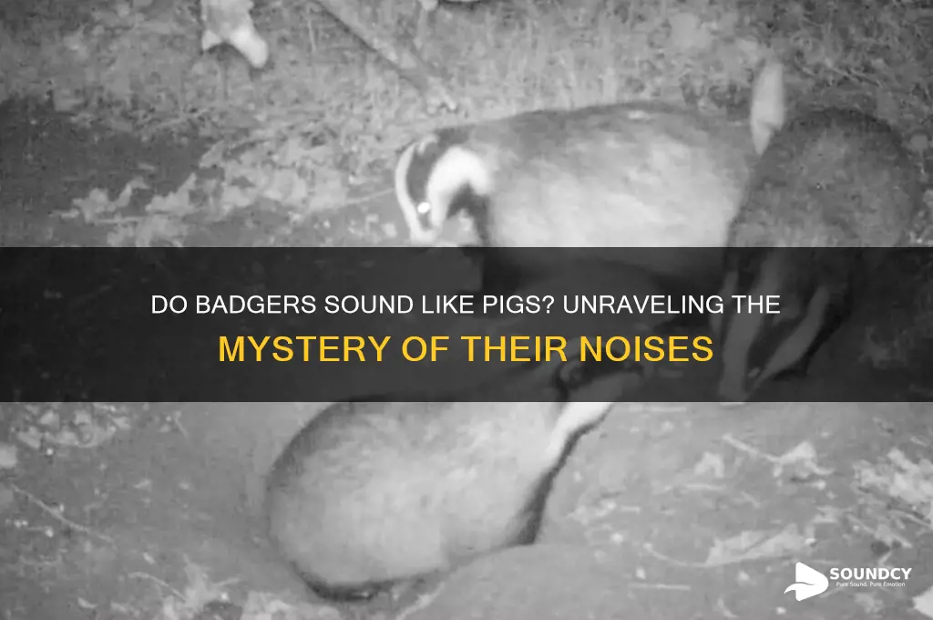 do badgers sound like pigs