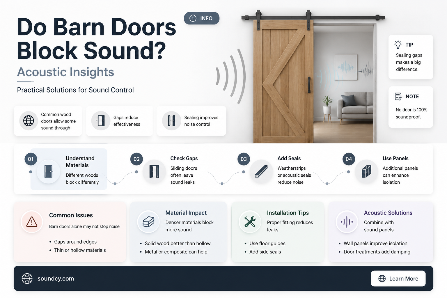 do barn doors block sound