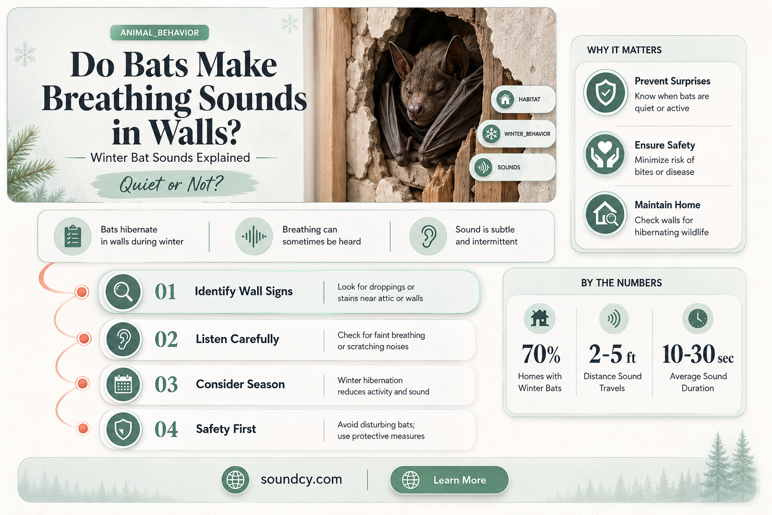 do bats make breathing sounds in wall in winter