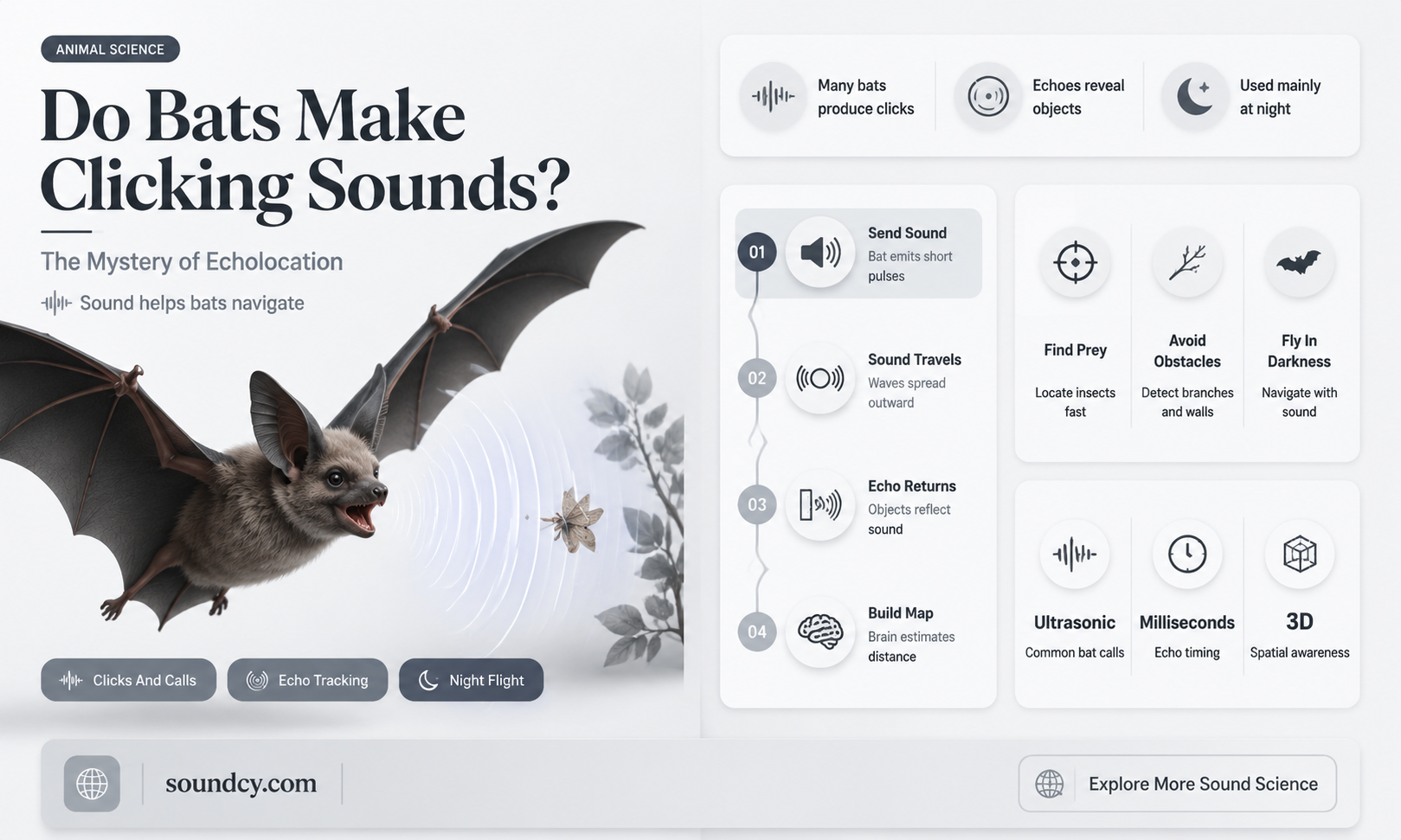 do bats make clicking sounds