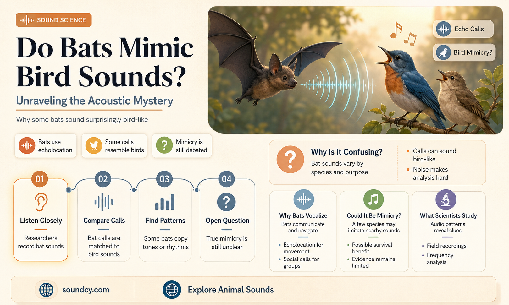 do bats sound like birds