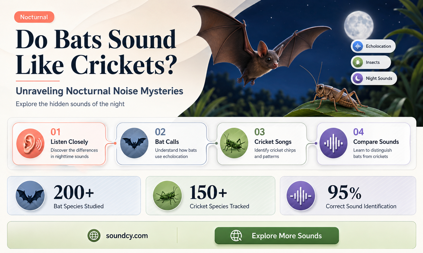 do bats sound like crickets