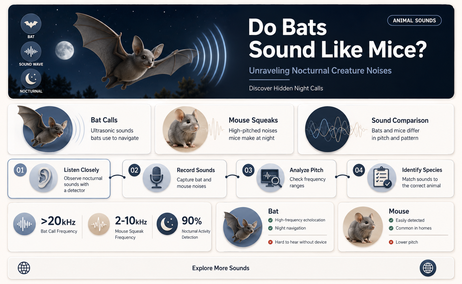 do bats sound like mice