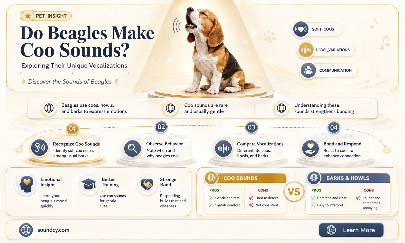 do beagles make coo sounds