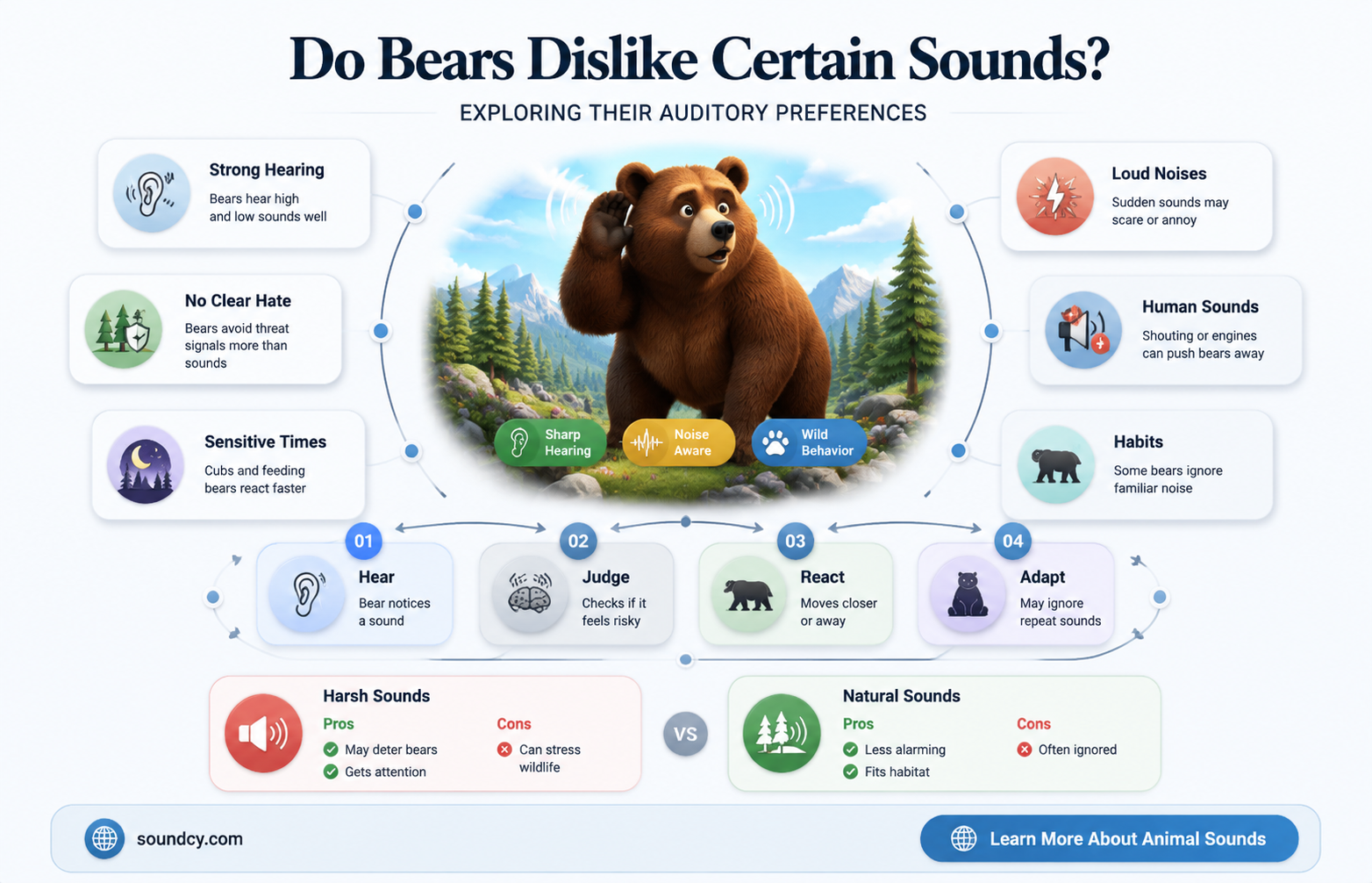 do bears dislike some sounds