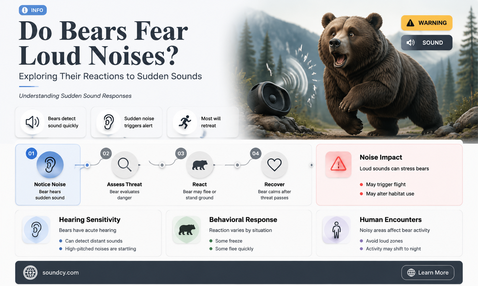 do bears scared of sound
