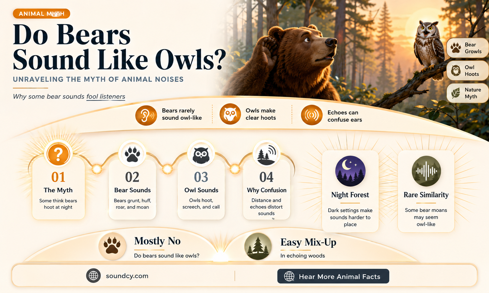do bears sound like owls