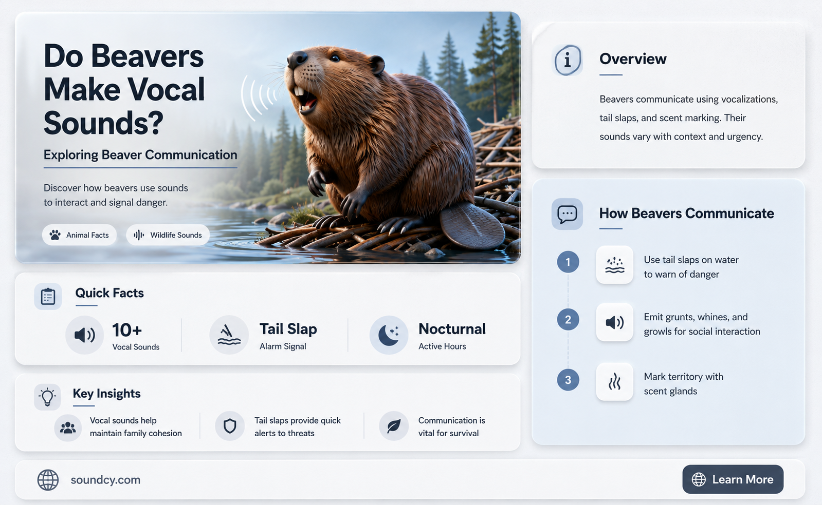 do beavers make vocal sounds