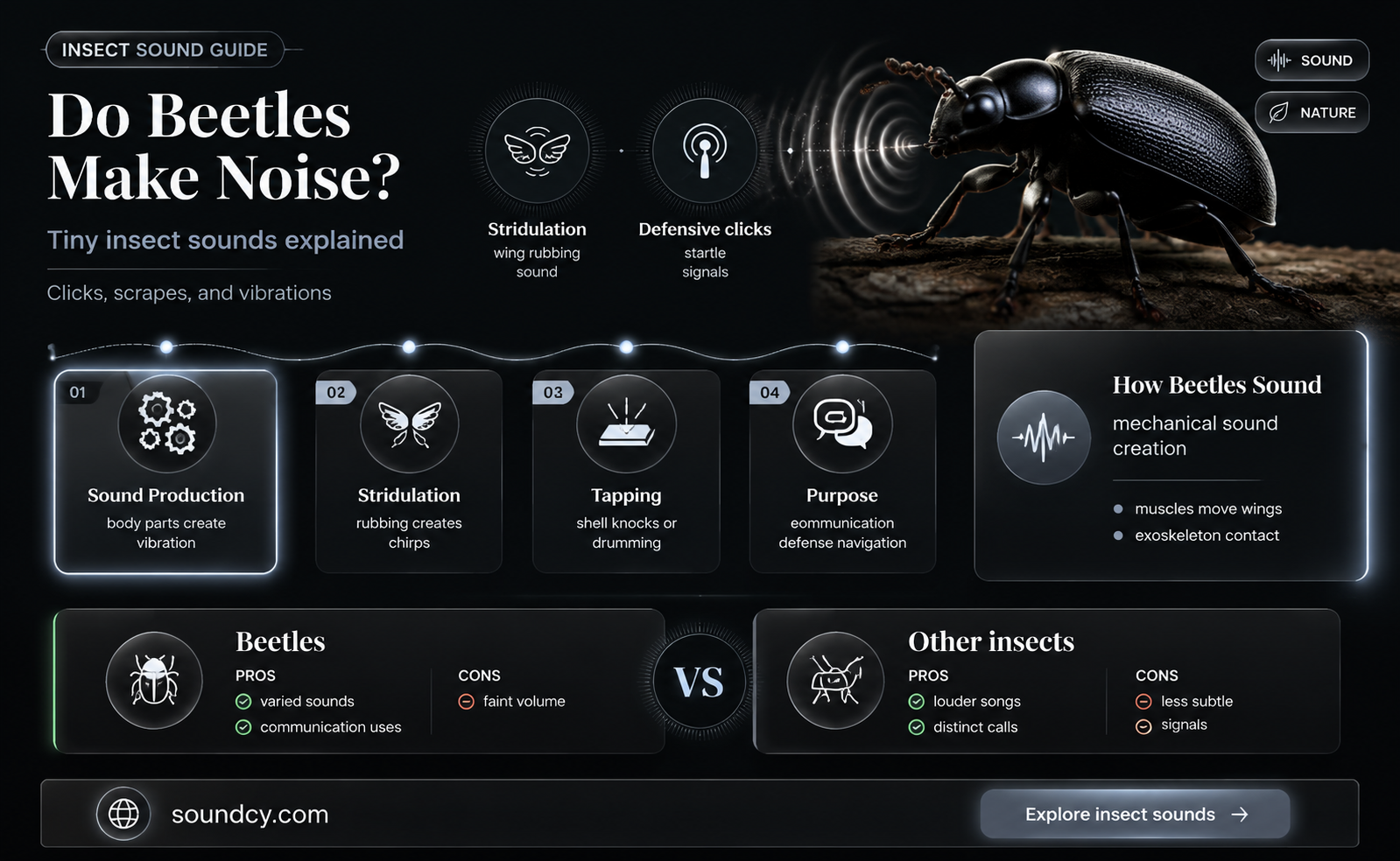 do beetles make a sound