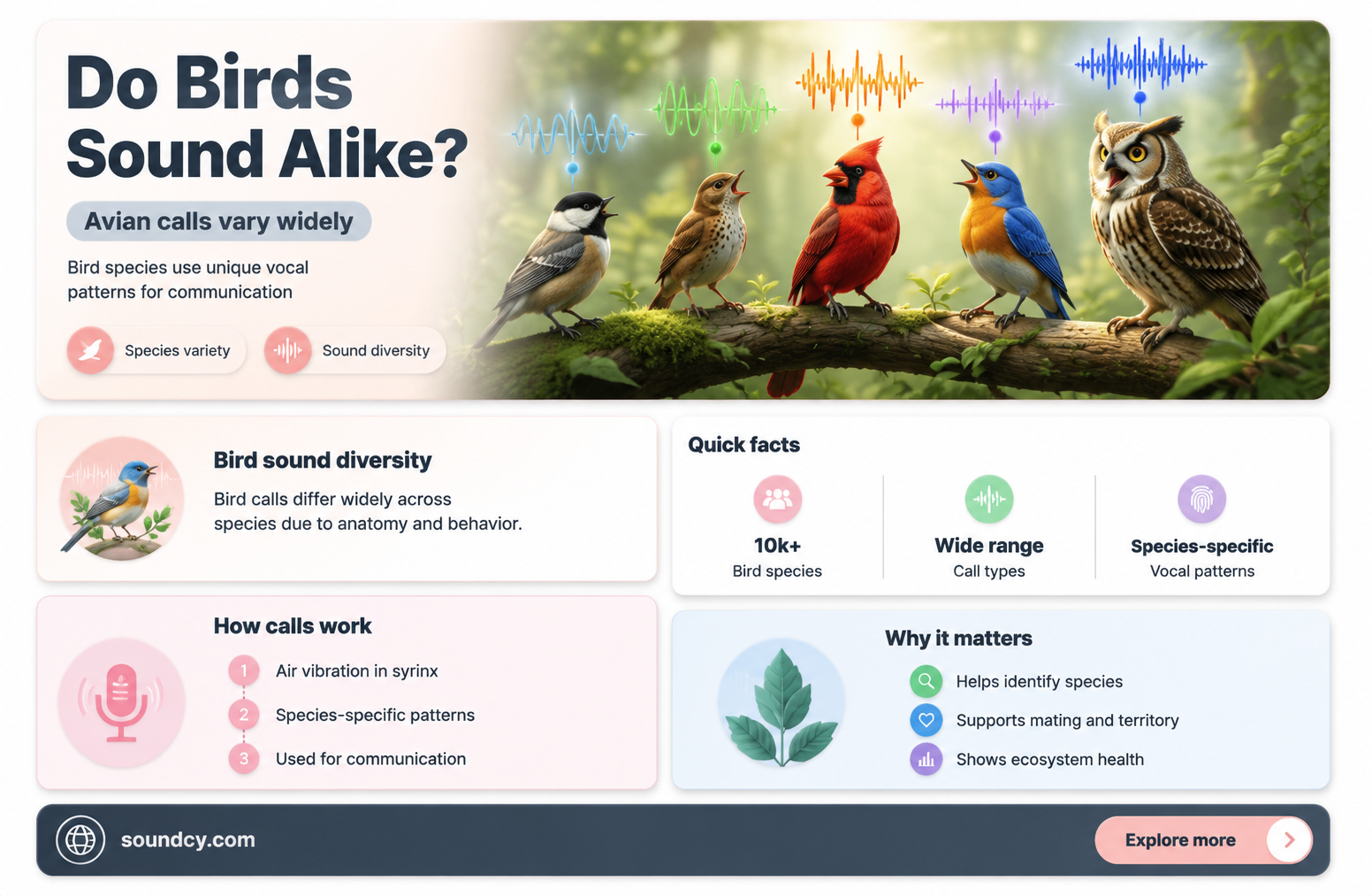 do birds sound the same