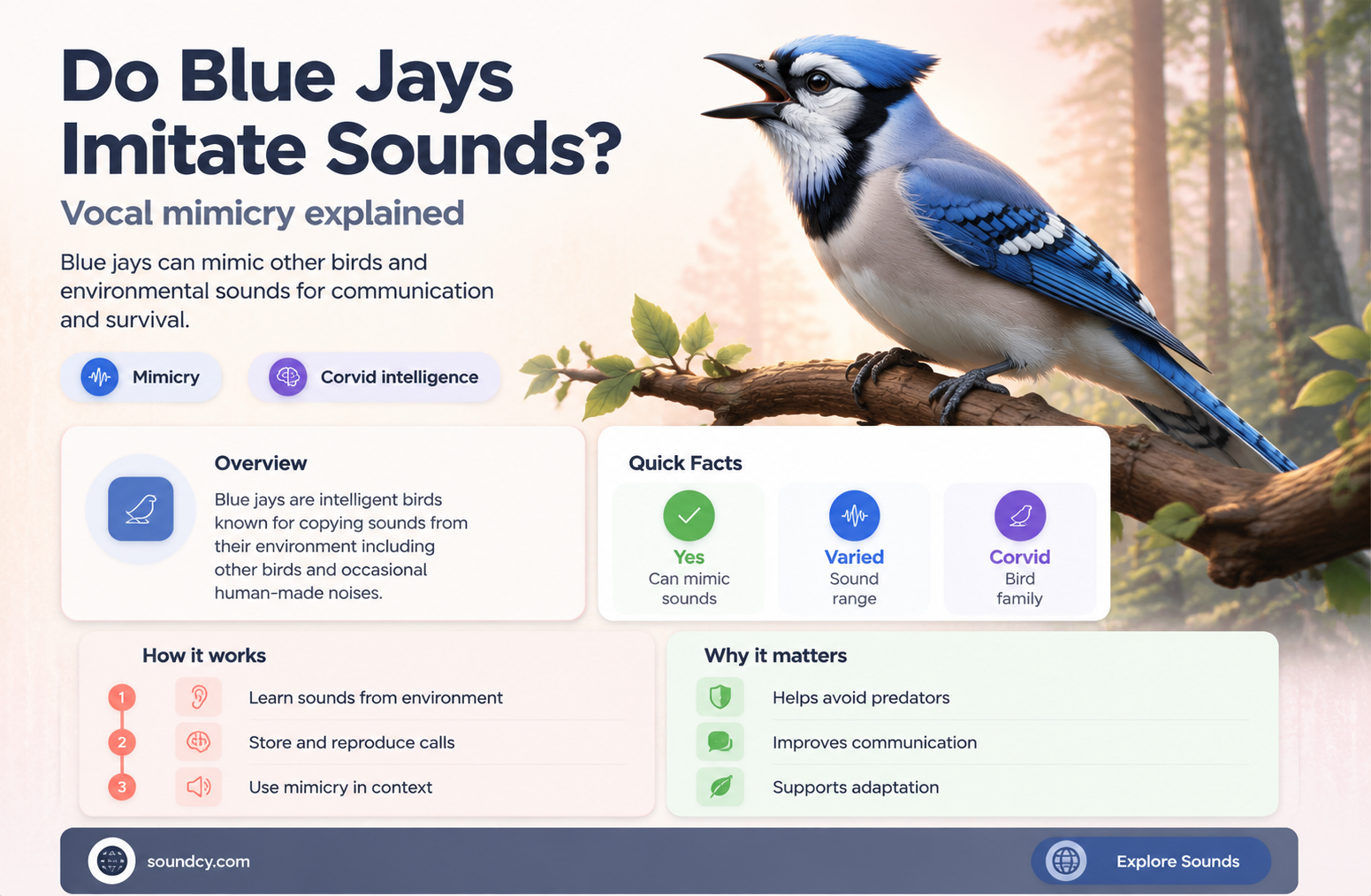 do blue jays imitate sounds