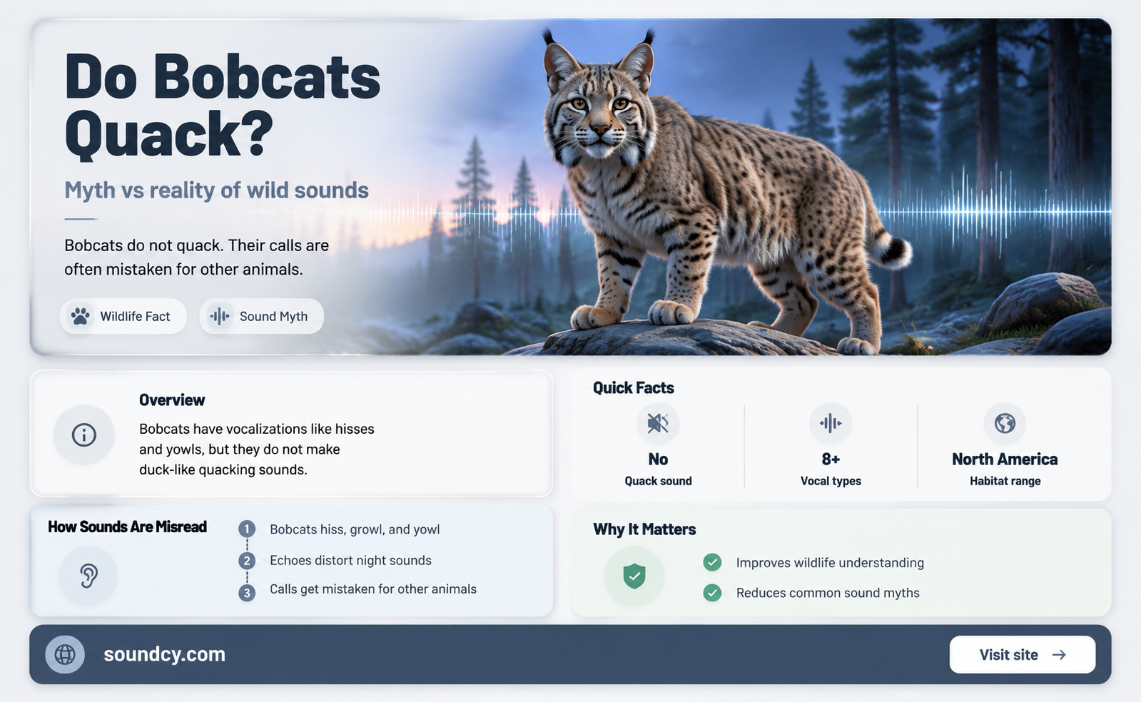 do bobcats sound like ducks