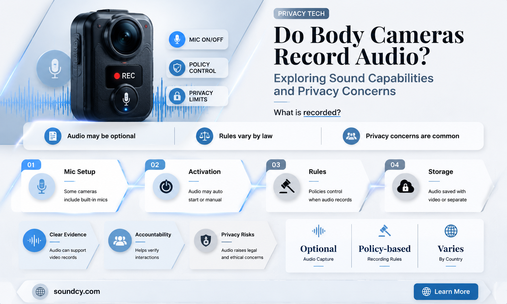 do body cameras have sound