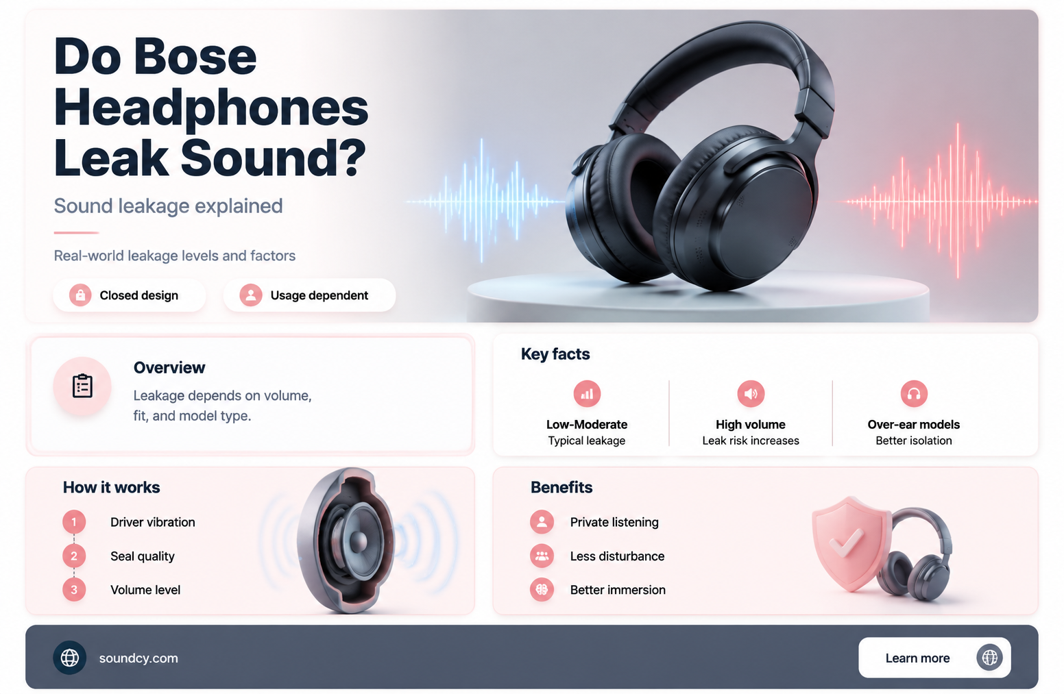 do bose headphones leak sound