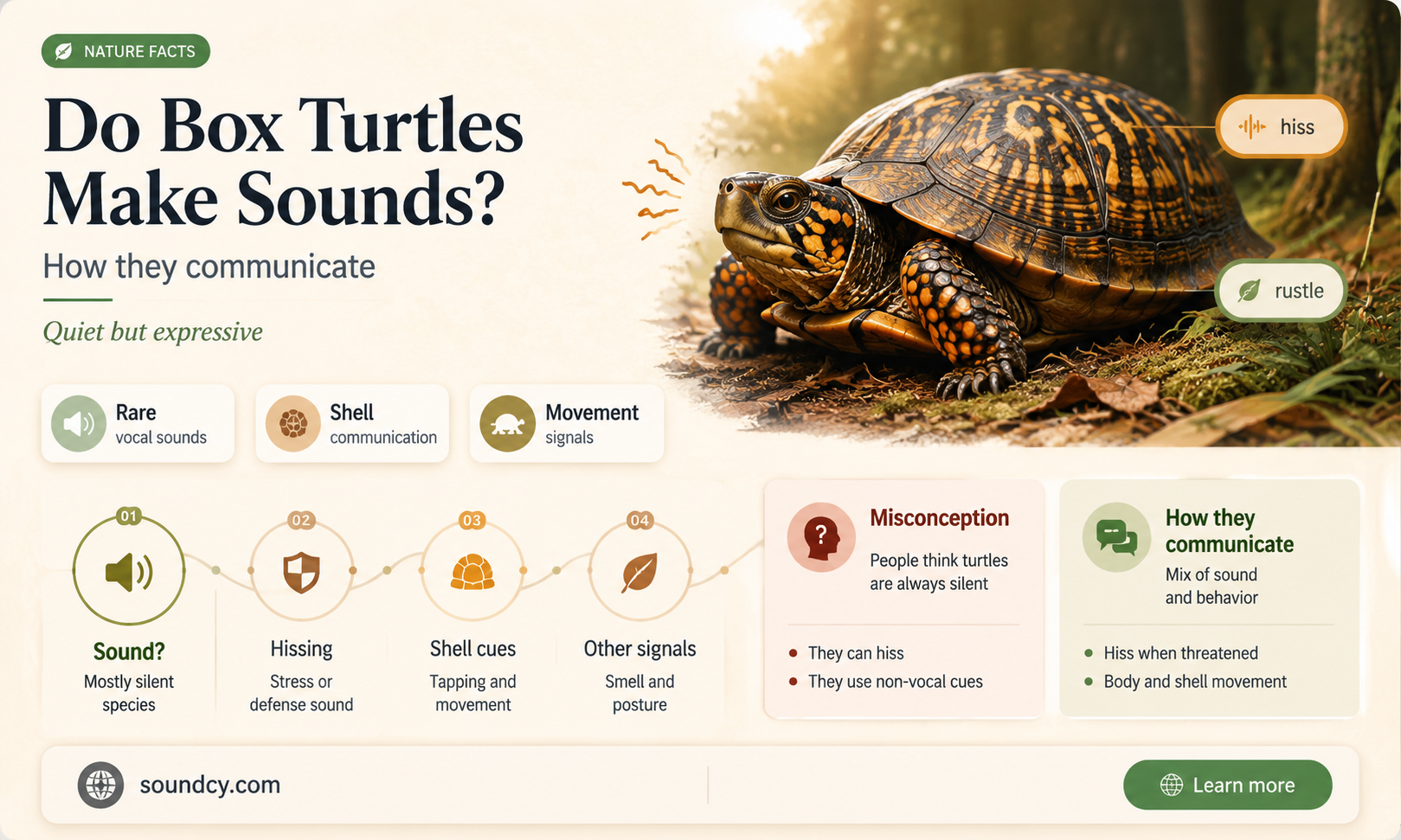 do box turtles make sounds