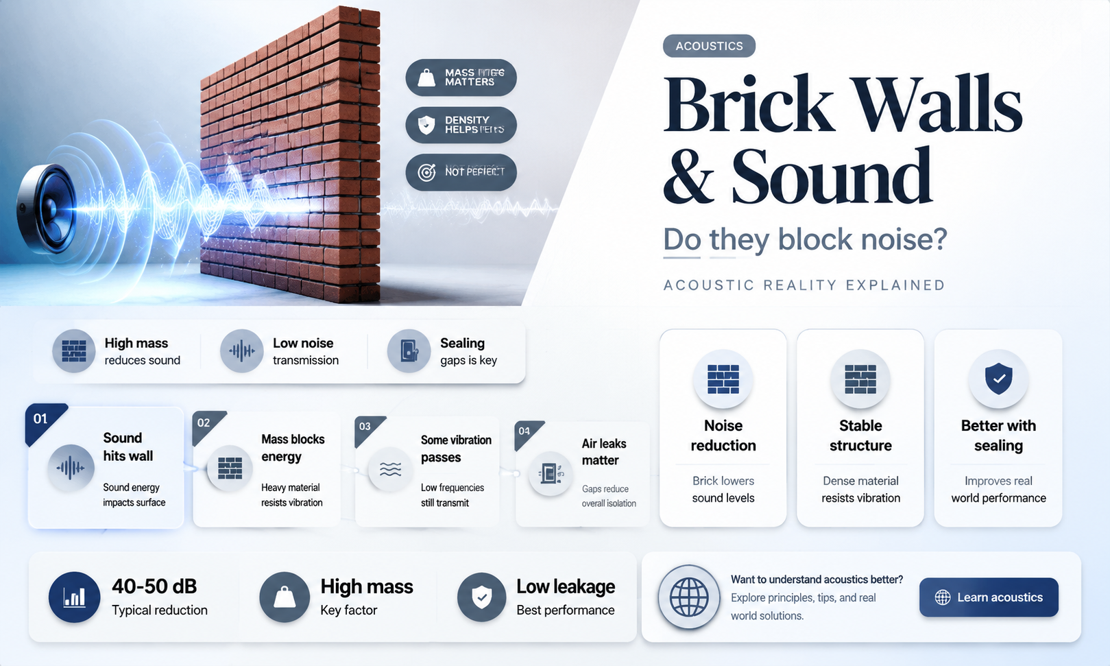 do brick walls block sound