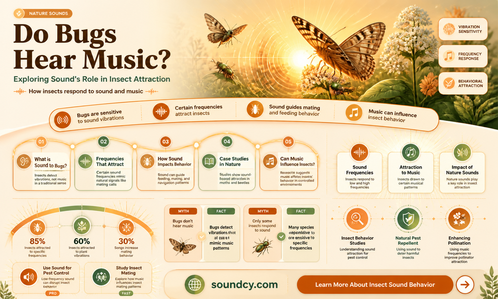 are bugs attracted to sound