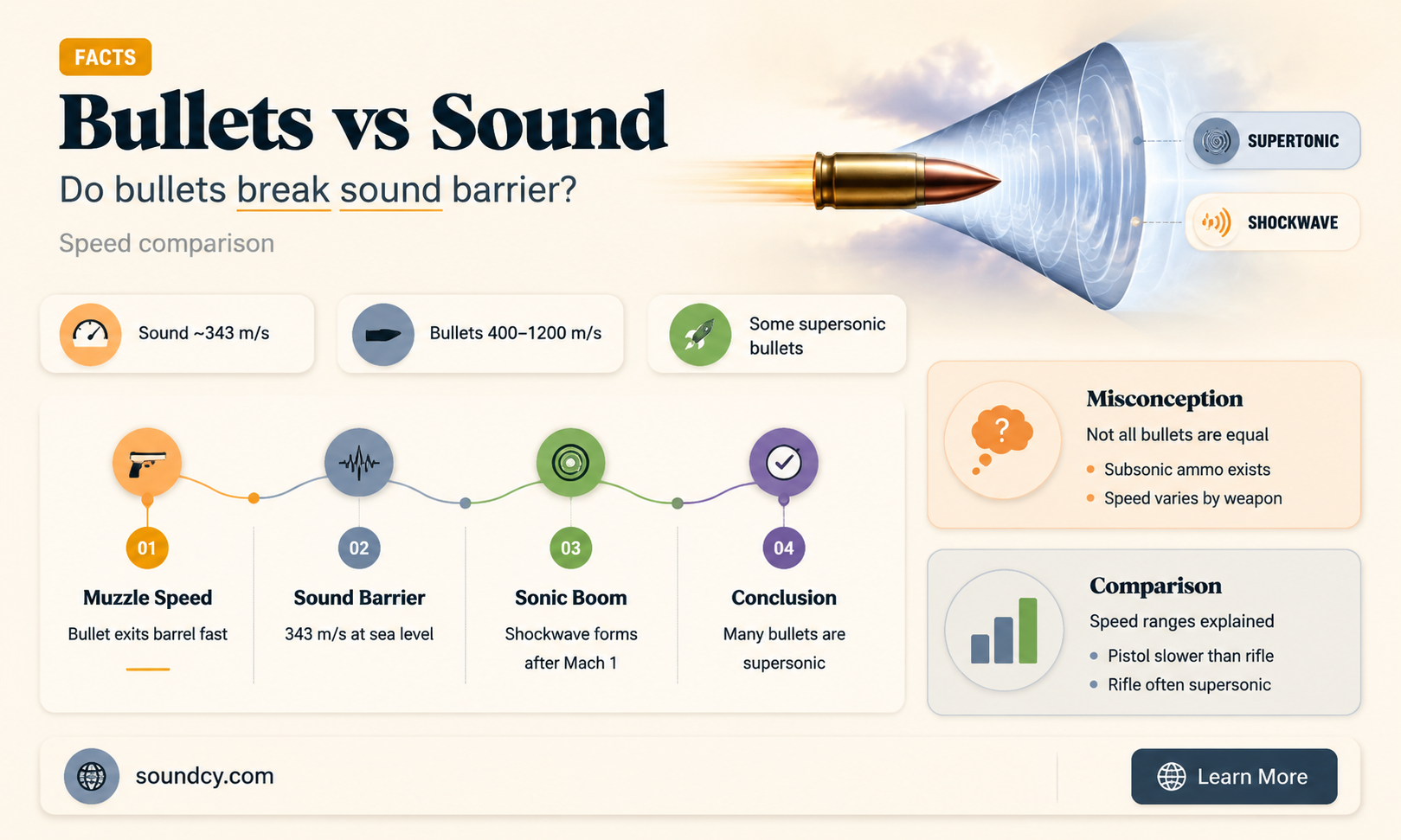 do bullets go faster than the speed of sound