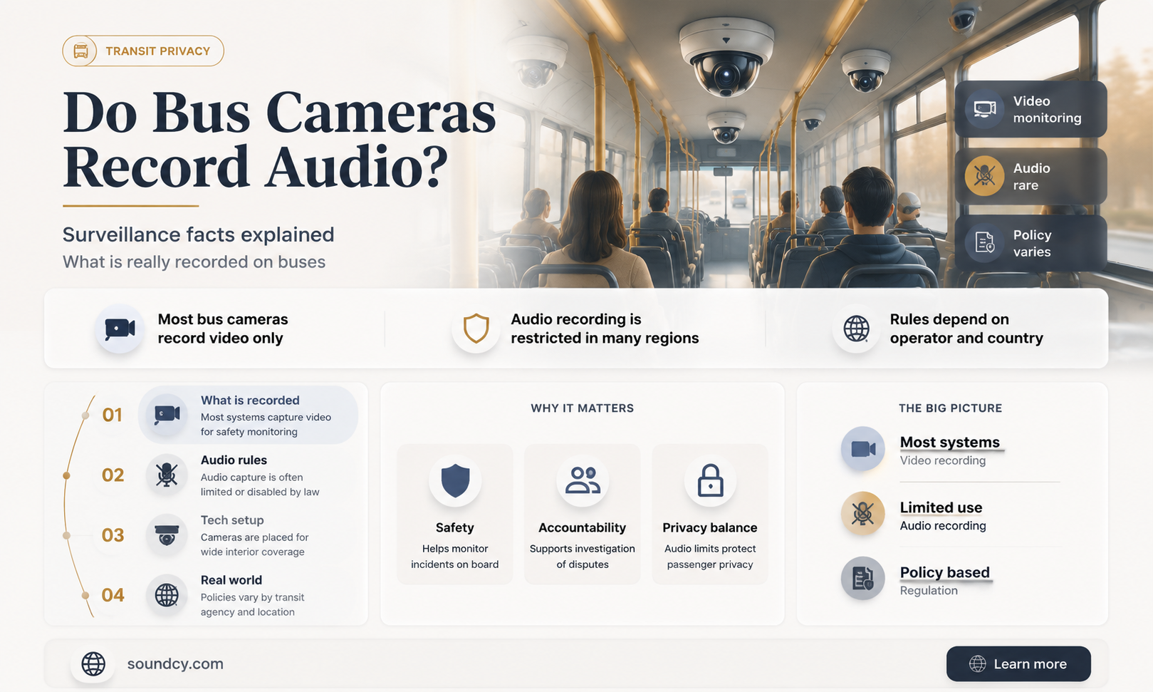 do bus cameras have sound
