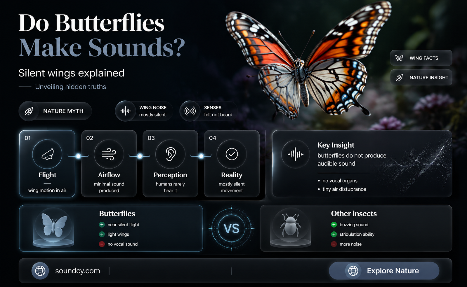do butterflies make any sounds