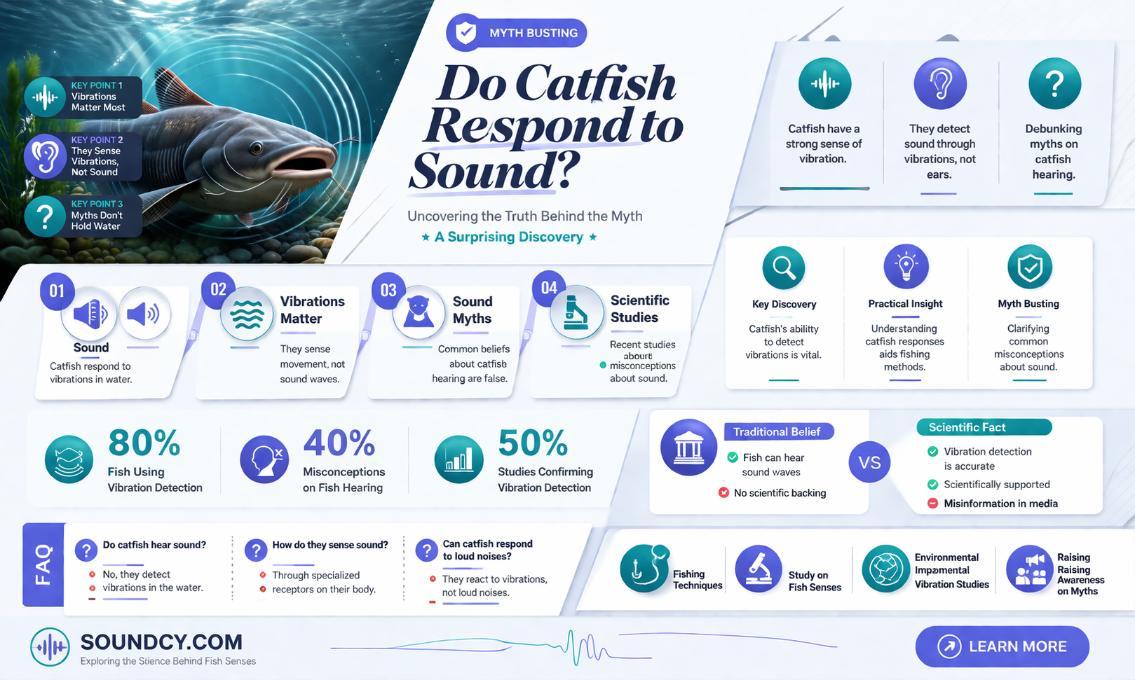are catfish attracted to sound