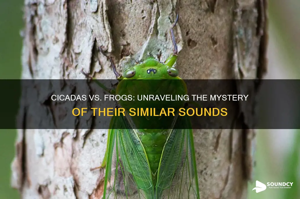 do cicadas sound like frogs