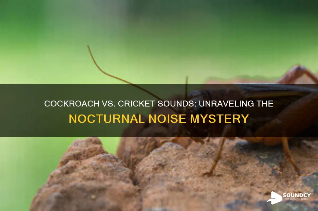do cockroaches sound like crickets