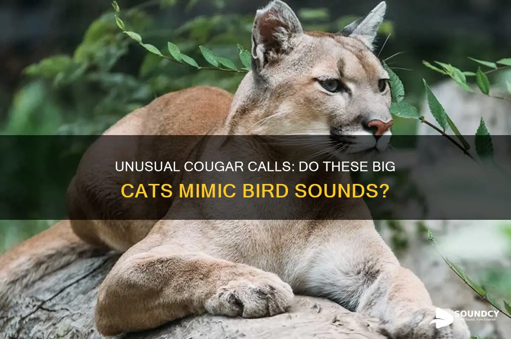 do cougars make bird sounds