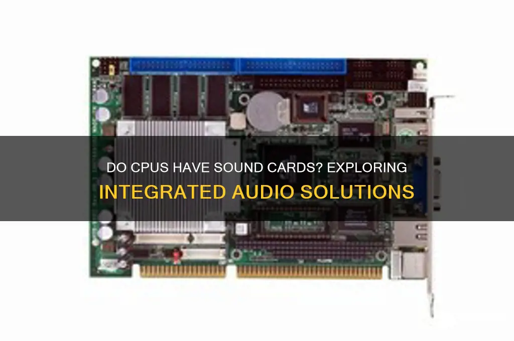 do cpu have sound card