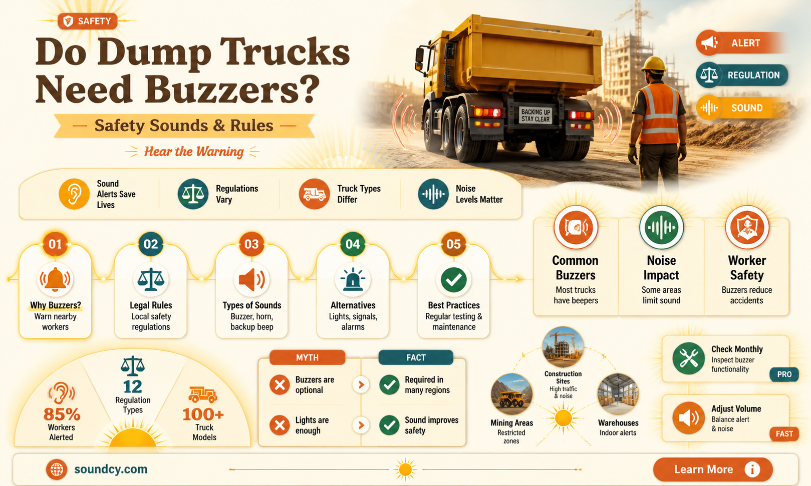 are dump trucks supposed to have a buzzer sound