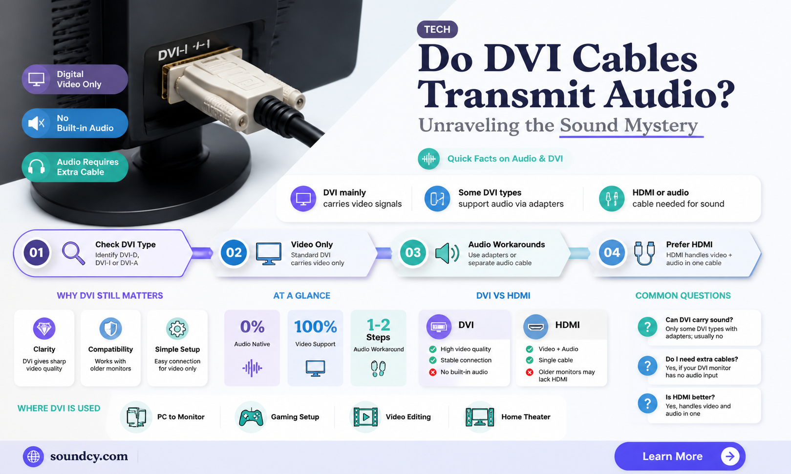 are dvi cords for sound